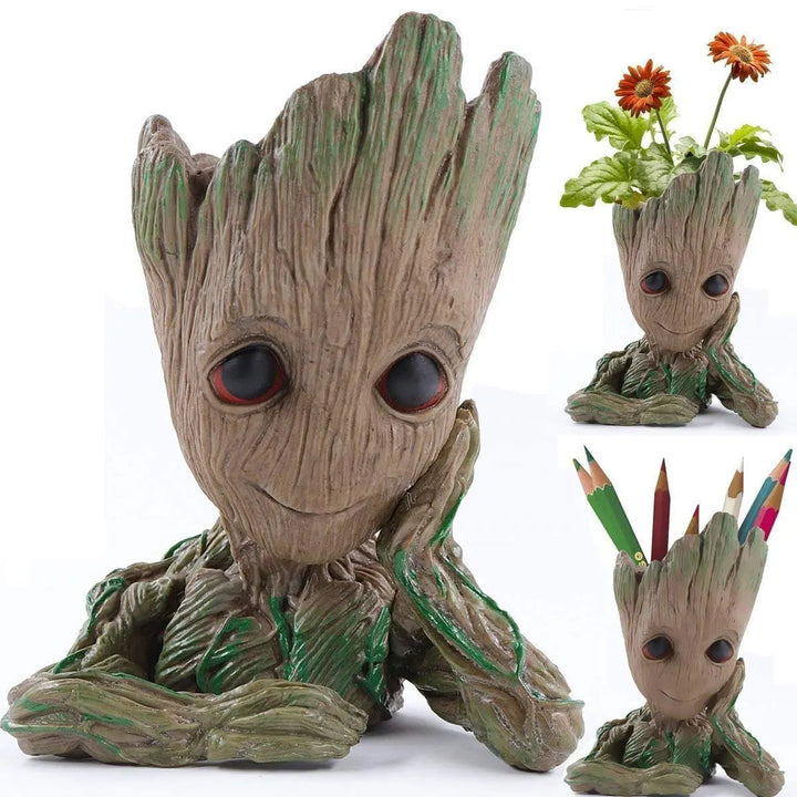 Baby Groot Pen Stand Cum Flower Pot Planter planter Eitheo 