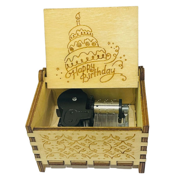 Automatic Wooden Engraved Auto Cranked Music Box