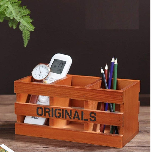 Wood 3 Slots Desk Organizer