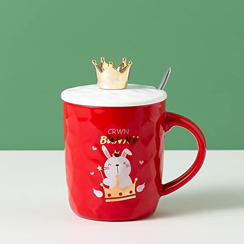 3D Ceramic Mug (Crown Bunny Red)