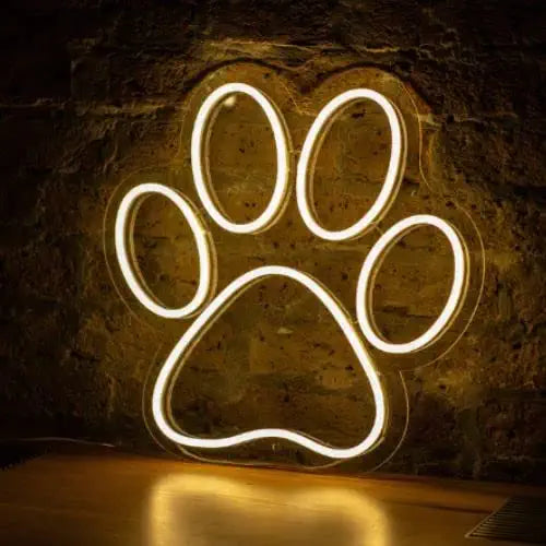 Dog Paw Neon Light