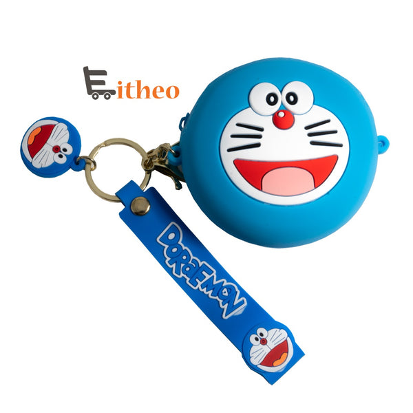 Doraemon Coin Purse with Keychain(Blue)