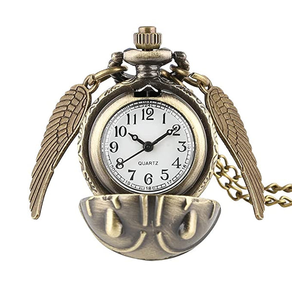Harry Potter Golden Snitch Pocket Watch with Neckchain