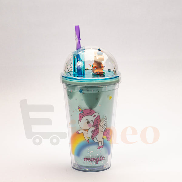 Unicorn Sipper Tumbler with Straw (MAGIC GREEN)