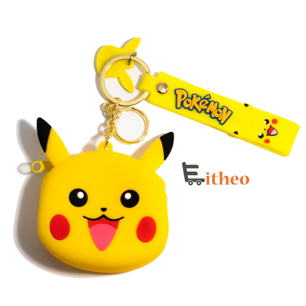 Pikachu Coin Purse with Keychain(Yellow)