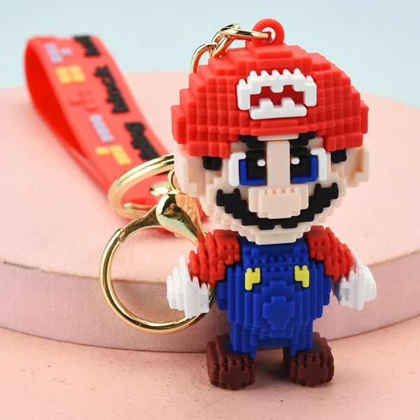 Super Mario Building Block Style keychain(Assorted Color)