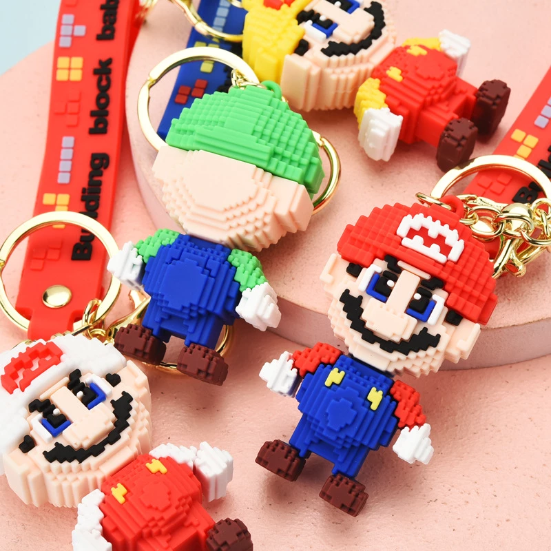 Super Mario Building Block Style keychain(Assorted Color) – Eitheo