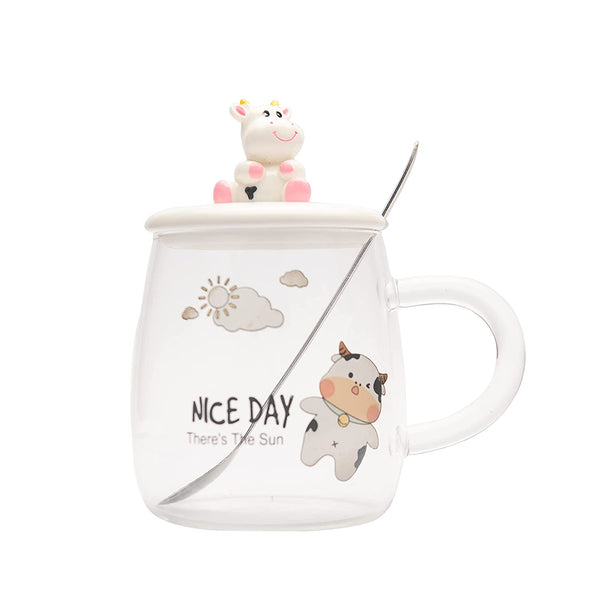 Transparent Cow Glass Mug (Cow-Mug)